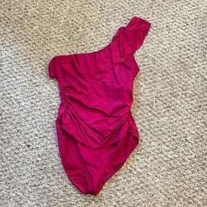Dark Pink Liz Claiborne One Piece Swimsuit